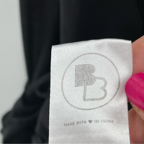 Beginning Boutique Black Deep V Neck Halter Rosette Detail Mini Dress Size 4 - Picture 11 of 12